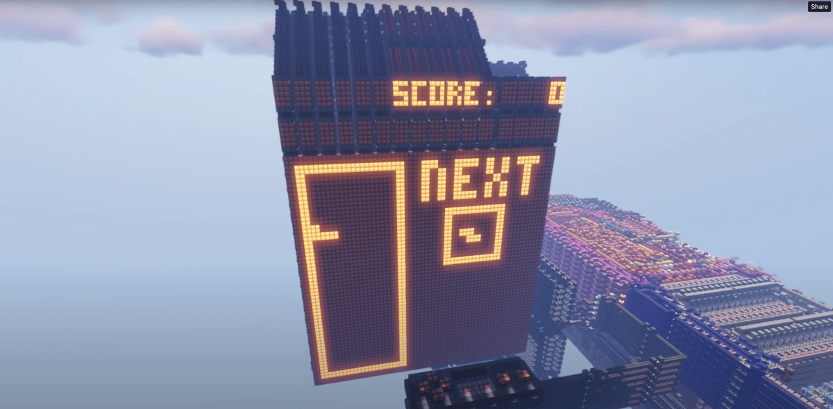 Tetris made possible in Minecraft